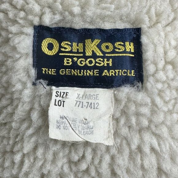 OshKosh B'gosh Mens Vest Sherpa Lined Blue Denim Vintage Men's X-Large‎ USA - Picture 12 of 12